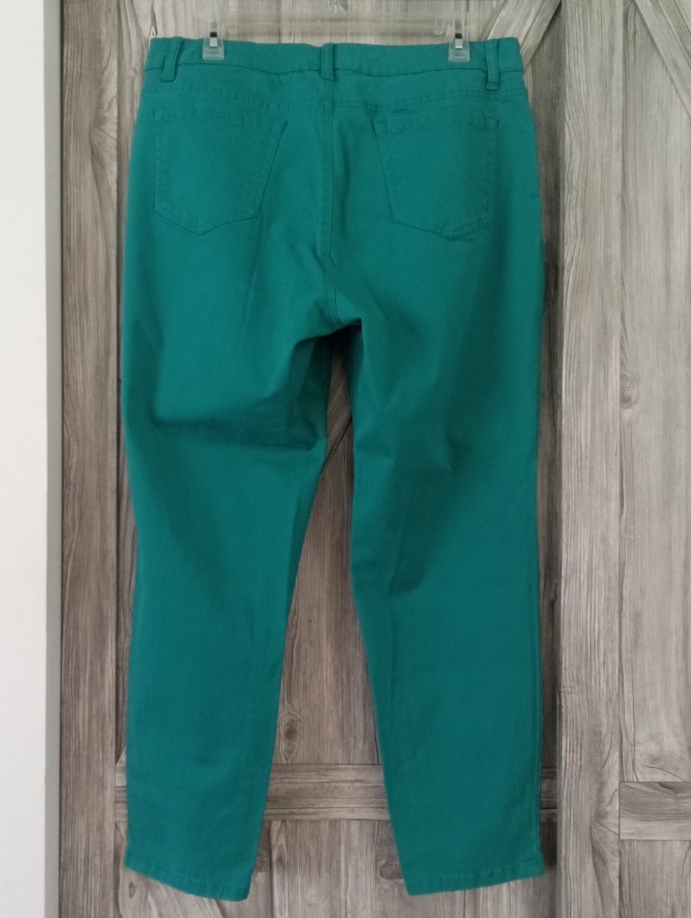 Jones New York Teal Green Stretch Cotton Jeans 16 - Picture 2 of 7